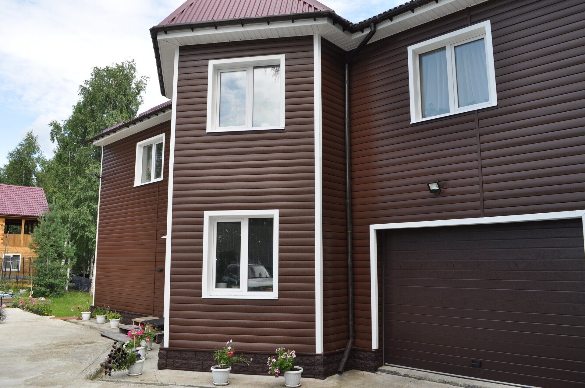 Сайдинг FineBer BlockHouse Extra Color, цвет Могано, панель